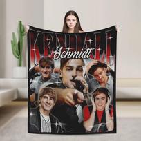 Big Time Rush Logan Henderson Blankets Quality Super Soft Throw Blanket Winter Travel Home Decor Novelty Bedspread Size: 75*100cm, Weight: 230 GSM black