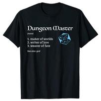 Juokingas požemių meistras (DM) Definition Dungeons Dragons Marškinėliai Vyrams Madingi Laisvalaikio Ypač Dideli 100% Medvilnės Laisvi Ypač Dideli Marškinėliai S black