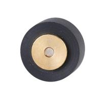 Guminis prispaudimo volelis Kasetinio magnetofono mechanizmo kasetės denio spaudimo dirželio ratukas 14.2x8x6.5/14.2x7x6.5mm beige