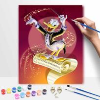 Disney Oil Painting Kit Canvas Conducting Maestro Donald Duck DIY Home Decor Gift 20x30cm pink