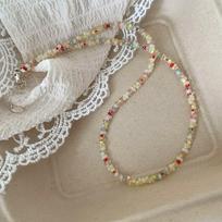 Colorful Beaded Floral Choker Necklace for Women - Summer Fashion gray