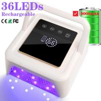 128 W įkraunama nagų lempa su įmontuota baterija Galingas belaidis nagų džiovintuvas manikiūrui Belaidis UV LED lempa US PLUG black