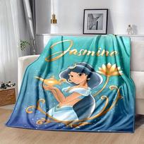1 vnt., Disney Džasminės princesės pledas Minkštas ir jaukus namų dekoras sofai, lovai, automobiliui, kelionėms, stovyklavimui 150cmx200cm
