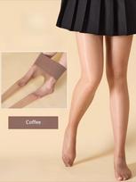 Seamless 5D Ultra-Thin Pantyhose For Women Sexy Tight Fit Oil-Shiny Transparent Stockings Breathable  Clubwear Medias L brown