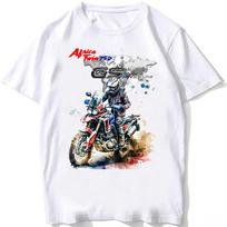 Africa Twin XRV 750 GS Nuotykių Motociklo Važiavimo Marškinėliai Vyrams Trumpomis Rankovėmis Kalnų Moto Sportas Marškinėliai Hip Hop Berniukui Laisvalaikio Marškinėliai 4XL white