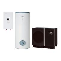 Šilumos siurblys oras-vanduo Mitsubishi Heavy Industries Hydrolution EZY Hydrobox 6 kW, su 300 l talpa, HBM140H / FDCM60VNX-P / PT300-V2