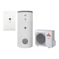 Šilumos siurblys oras-vanduo Mitsubishi Heavy Industries Hydrolution Hydrobox 7,1 kW, su 300 l talpa, HMS100-W / FDCW71VNX-W / PT300