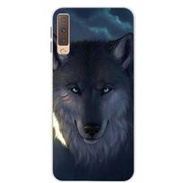 Dėklai, skirti Samsung Galaxy A7 2018 dangčiui Silicio spalvos telefono dėklo dangtelis Samsung A7 2018 A750 A750F 6,0 colio apsauginis apvalkalas Samsung A7 2018 A750 black