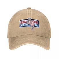 aBubba Gump Miško Krevetės Jūros Gėrybės Džinsinis Beisbolo Kepuraitė Amerikietiškas Restoranas Teniso Skate Hip Hop Kepurės Vasarinės Unisex Beisbolo Kepuraitės One Size beige