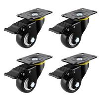 4Pcs  Heavy Duty Furniture Casters Wheels 360Degree Plate Swivels Casters Wheel for Furniture, Kitchen, Cabinet, Table 1