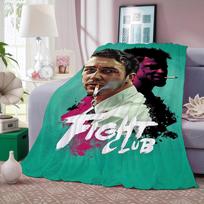Filmas F-Fight C-Club Veiksmo Klasika Antklodė Šilta Ir Minkšta Tinka Miegamajam Svetainei Sofa-Lova Biurui Kelionėms Stovyklavimui 75x90cm black