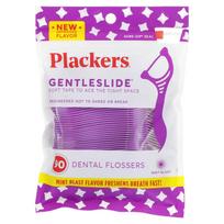 Plackers, Gentleslide, Dantų siūlas, Mėtos, 90 vienetų white