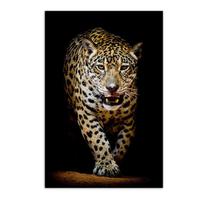 Pantera vaikščiojantys laukiniai gyvūnai Drobės paveikslai Leopardo plakatai ir spaudiniai Sienų paveikslas gyvenamajam kambariui Namų dekoras Cuadros be rėmelio 50*80cm