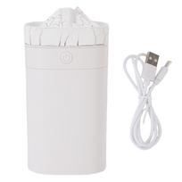 Mini drėkintuvas namams USB stalinis eterinių aliejų difuzorius 400ml aromaterapijos aparatas su įtrūkimais balta