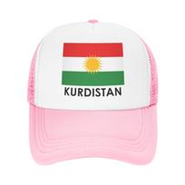 Unisex Kurdistan Flag Trucker Caps Fashion Mesh Baseball Caps Polyester Hats Sun Caps Adjustable Dad Hat Wholesale New One Size white