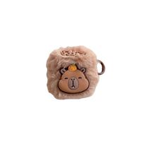 Plush kapibara for airpods4 apple bluetooth 2 3rd generation AirPods pro3 earphone cover cute airpods 3rd generation beige