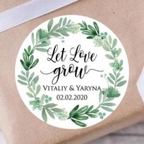 Custom Wedding Stickers, Invitations Seals, Favors Gift Labels, Birthday, Baby Shower, Party, Personalised, 100 Pieces (as the picture,3CM-102 Pieces) gray
