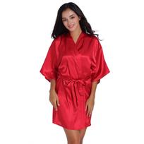 Summer Silk Kimono Robe Bathrobe Women Silk Bridesmaid Robes Sexy Robes Satin Robe Ladies Dressing Gowns XXL vyno raudonos spalvos