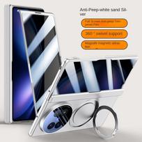 For VIVO X Fold 5 360° Rotating Skin Magnetic Lens Full Protection Tempered Glass Film Magnetic Drop Resistant Phone Case For VIVO X Fold 5 orange
