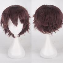 Unisex berniukui vyrams Anime trumpa peruka Cosplay vakarėliui tiesūs plaukai Cosplay pilnos perukai KTB tamsiai ruda spalva