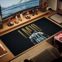 Messi Large Size Mouse Pad Large Gaming Table Cushion Non-slip Laptop Tablet Big Mousepad XXL Mat Mini PC Playmat With Lock edge 30cmx60cm(11.8x23.6inch) brown