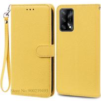 OPPO A74 dėklas Telefono dėklas Silikoninė piniginės dangtelis OPPO A74 5G 4G dėklui CPH2219 CPH2197 OPPOA74 A 74 Odinis atverčiamas dėklas Fundas For OPPO A74 4G yellow