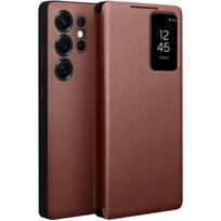 Originalios odos išmanusis dėklas Samsung Galaxy S25 Ultra lengvam telefono dėklui su „Smart View“ funkcija S25 Ultra(Tik S25 Ultra juodam) S25 Ultra 6.9'' ruda