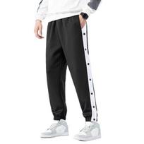 Vyriškos sportinės kelnės, šoninės sagos. 3XL juoda