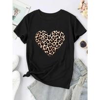 Vasariniai apvalios iškirptės 3D meilės rašto marškinėliai, madingi, kasdieniai, trumpomis rankovėmis, moteriški T-shirtai 6XL white