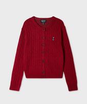 Who.A.U Steve megztas kardiganas / Whckg4911F (20)Red/S_085 brown