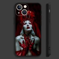 Gothic Vampire Scarlet Phone Case For iPhone 16,15,14,13,12,11,Pro,Max,Plus,Mini,X,XS,XR,8,7,6,S,SE Soft Black Case iPhone12PRO black