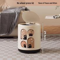 BoYiDuo Cute Cat Pop-up Trash Can black