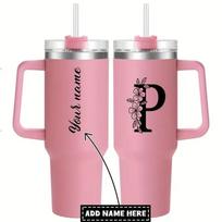 Individualizuotas 40oz puodelis su individualiais Motinos dienos dovanų puodeliais Metalinis nerūdijančio plieno vakuuminis terminis kavos ar arbatos puodelis 40oz pink