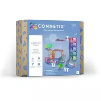 Magnetinės rutuliukų trasos papildymo rinkinys CONNETIX „Pastel Ball Run Expansion Pack“, 80 dalių