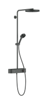 Dušo komplektas Hansgrohe Pulsify S  Showerpipe 260, ShowerTablet Select 400, 24221349, šlifuotas juodas chromas
