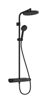 Dušo komplektas Hansgrohe Activera S  Showerpipe 240 1jet EcoSmart, ShowerTablet Select 360 Varia, 28638670, matinė juoda