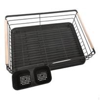 Dish Drying Rack Portable Counter Drainer for Countertop Bowls Bathroom White juoda