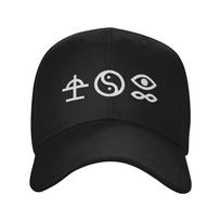 Summer Bad Omens Symbol Icons Baseball Cap  Gym Streetwear Design Sun Hip Hop Hats Unisex High Quality Baseball Caps One Size black