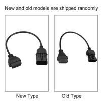 10Pin to 16Pin OBD2 Diagnostic Cable Adapter Connector Fits for Opel black