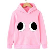 2026 Rainbow friends New Boys' Hoodies game Cartoon Print Children's Spring Autumn Winter Long Sleeve Sweatshirt cute girls hoodies 160 white