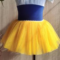 Mergaičių keturių sluoksnių minkštas baltas baleto tutu sijonas pasirodymams Large (1.25-1.5m/55-90kg) yellow