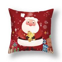 Kalėdinė pagalvės užvalkalas namams Pagalvės užvalkalas Sofos dekoracijos Laimingų Naujųjų Metų funda de almohada 66x66cm bordinė