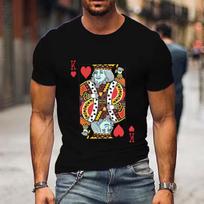 Playing Cards Heart K/Q Graphic T shirts Couples Y2k Fashion Queen King Tees Harajuku Funny Boyfriend Girlfriend Tee Loves Shirt 4XL black