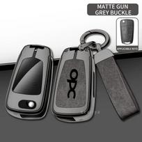 Automobilio TPU Cinko Lydinio Raktų Dėklas Maišelis Opel OPC Insignia Astra J H Vectra Combo Corsa D Mokka Zafira Automobilio Raktų Grandinėlė Metalinis Raktų Korpusas gray