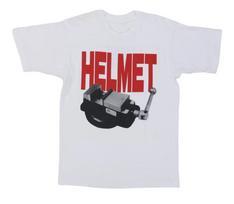 Vtg Helmet Meantime 1992 Cotton White Full Size T Shirt For Men SE077 Unisex T-Shirt M red
