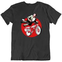 Pee Wee Herman Bicycle Humor Funny Movie TV Show 80s Retro T Shirt XXXXL red