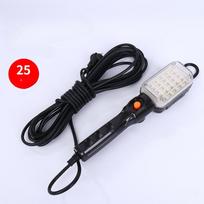 15W 25LED garažo apšvietimas 220V 10m maitinimo kabelio darbo šviesos magnetas, automobilio remonto apžiūros lempa 1500LM statybinė lemputė 25 beads