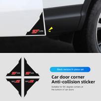 4Pcs Car Door Silicone Buffer Sticker Anti Collision Scratch For Ford ST Line Focus Mustang Fiesta Puma Ranger Kuga MK7 MAX F150 black