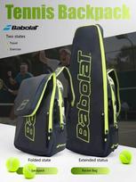 Babolat Wimbledon 2-in-1 teniso kuprinė – Sulankstoma kelioninė/treniruočių rakečių tašė (Sulenktos/Išskleistos būsenos) juoda
