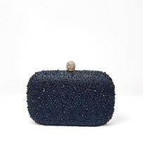 Rubino kalnų krištolo piniginė Mini prabangi moteriška dėžutė Vakarinė rankinė Elegantiška formali vakarėlio mada Blizganti rankinė Crystal Clutch black
